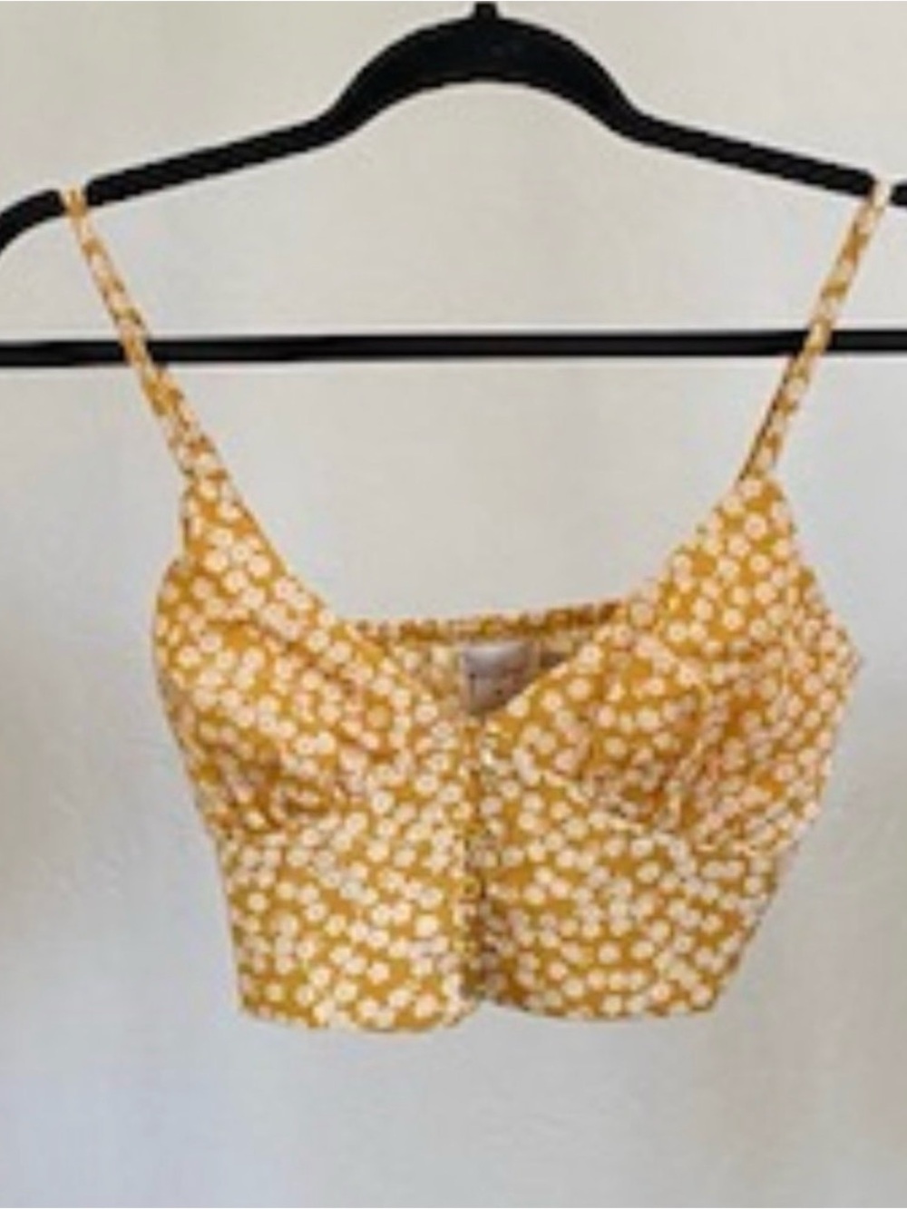Princess Polly Yellow Daisy Button-Front Crop Cami
